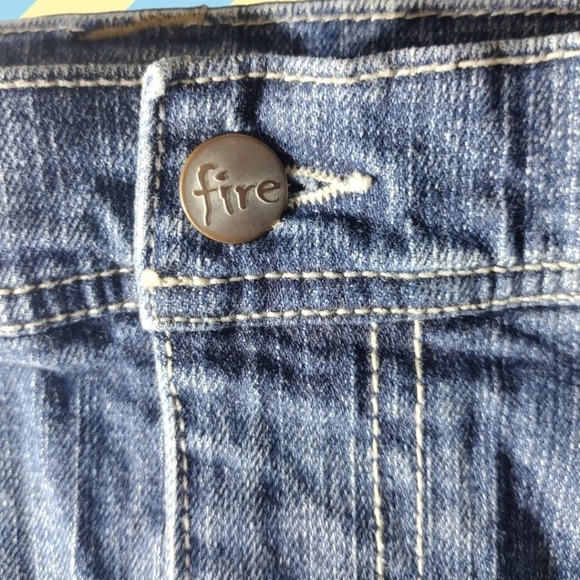 VINTAGE Fire "Sasha" factory distressed midi skirt. Size 15.  C167​​​ - Picture 3 of 9